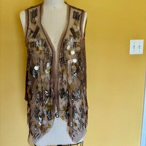 Sequined and Beaded Vest